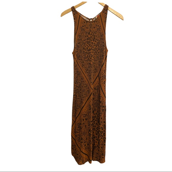 Anthropologie Farm Rio Alyse Midi Dress Leopard Size Large NWOT - Picture 3 of 9